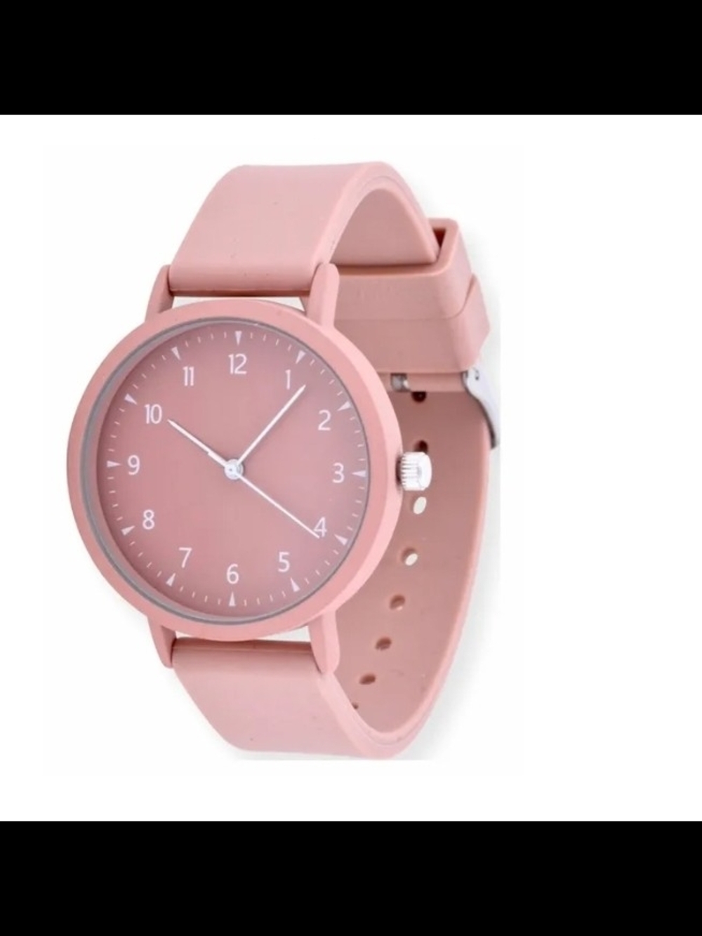 Minimalist Pink Silicone Analog Watch